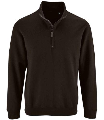 SOL'S Stan Contrast Zip Neck Sweatshirt